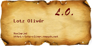 Lotz Olivér névjegykártya
